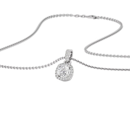 Camilla Classic Cushion Diamond Pendant 18 KT / White Gold