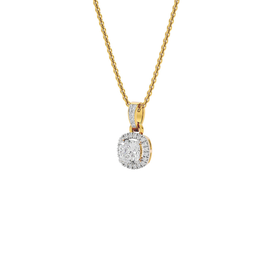 Camilla Classic Cushion Diamond Pendant 18 KT / Yellow Gold