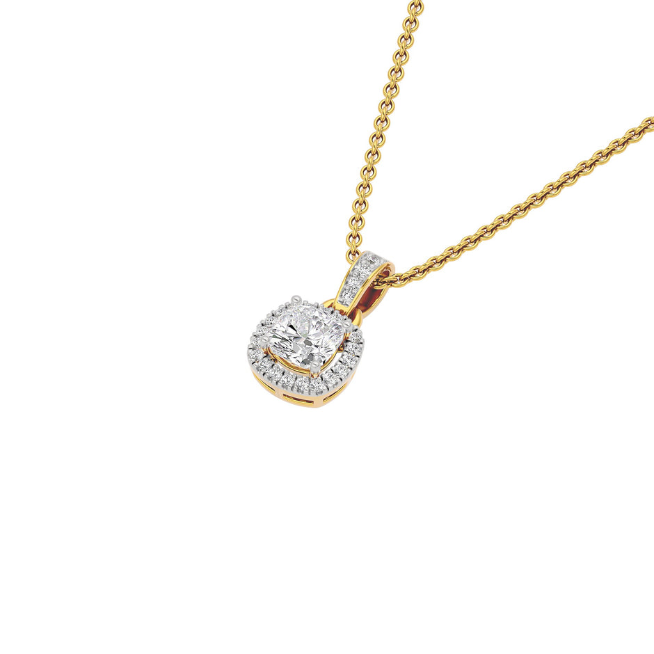 Camilla Classic Cushion Diamond Pendant 18 KT / Yellow Gold