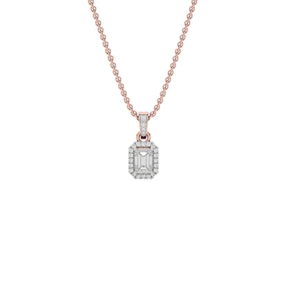 Amor Classic Emerald Diamond Pendant 18 KT / Rose Gold