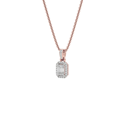 Amor Classic Emerald Diamond Pendant 18 KT / Rose Gold
