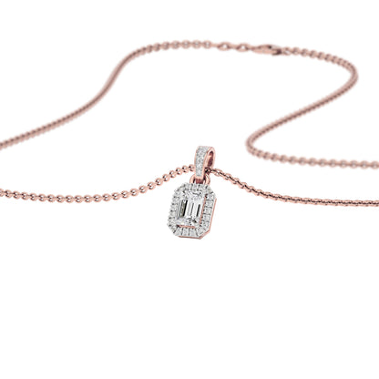 Amor Classic Emerald Diamond Pendant 18 KT / Rose Gold