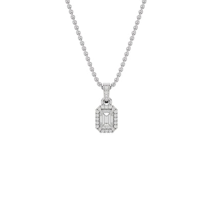 Amor Classic Emerald Diamond Pendant 18 KT / White Gold