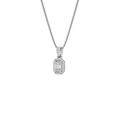 Amor Classic Emerald Diamond Pendant 18 KT / White Gold