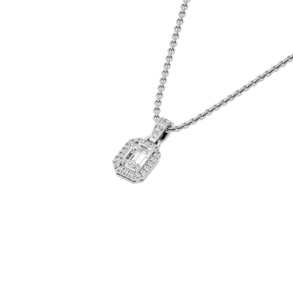 Amor Classic Emerald Diamond Pendant 18 KT / White Gold