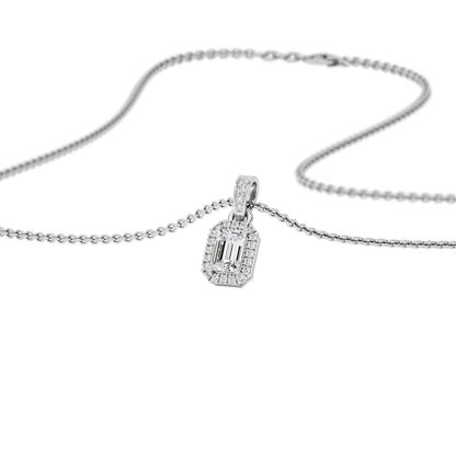Amor Classic Emerald Diamond Pendant 18 KT / White Gold