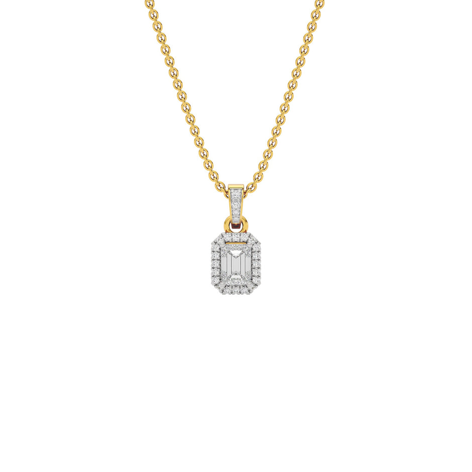Amor Classic Emerald Diamond Pendant 18 KT / Yellow Gold