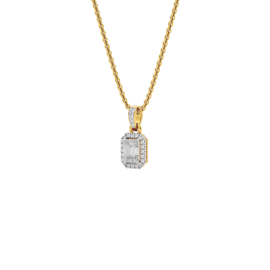 Amor Classic Emerald Diamond Pendant 18 KT / Yellow Gold