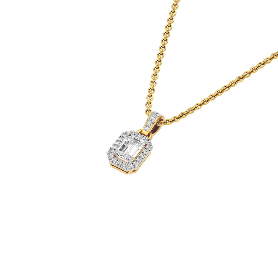 Amor Classic Emerald Diamond Pendant 18 KT / Yellow Gold