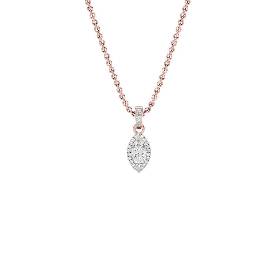Avril Classic Marquise Diamond Pendant 18 KT / Rose Gold