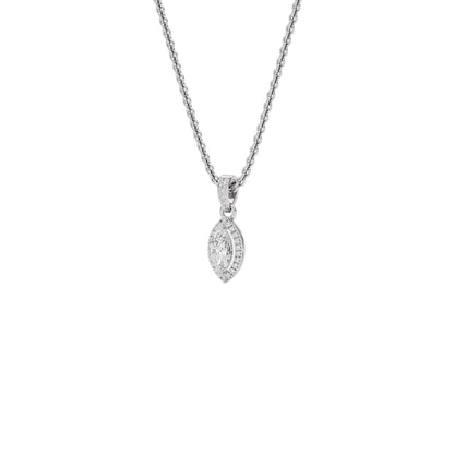 Avril Classic Marquise Diamond Pendant 18 KT / White Gold