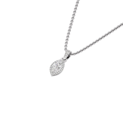 Avril Classic Marquise Diamond Pendant 18 KT / White Gold