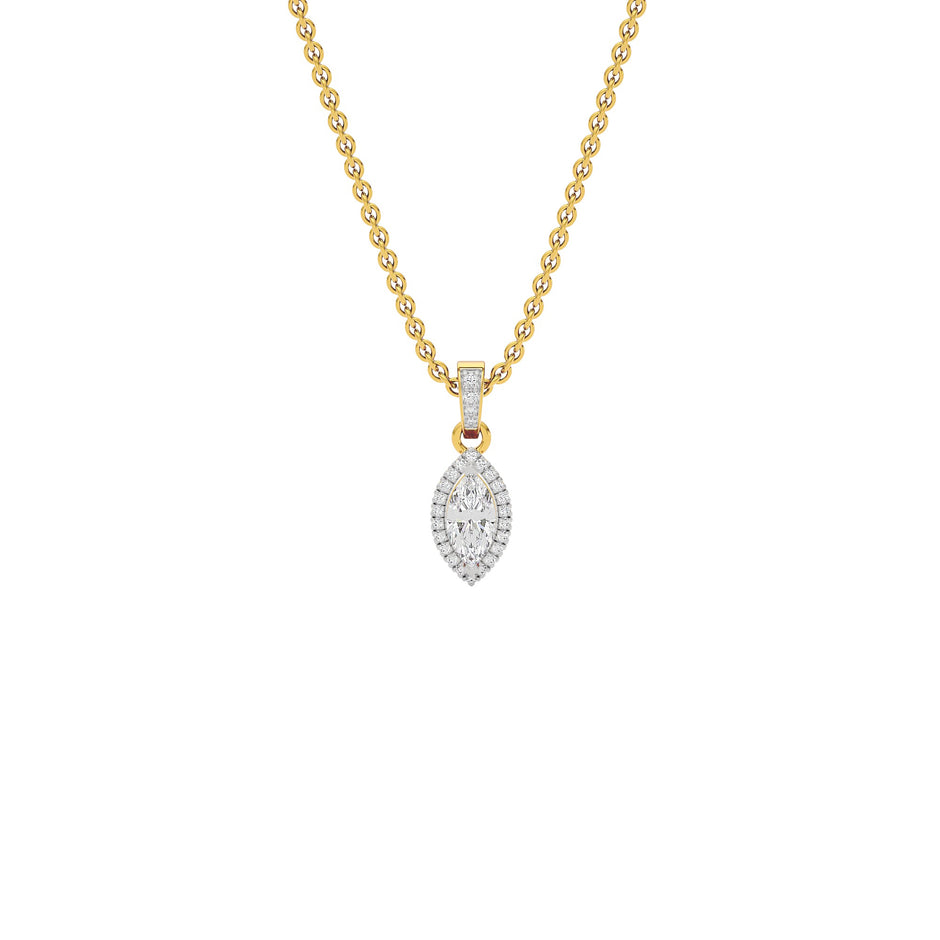 Avril Classic Marquise Diamond Pendant 18 KT / Yellow Gold