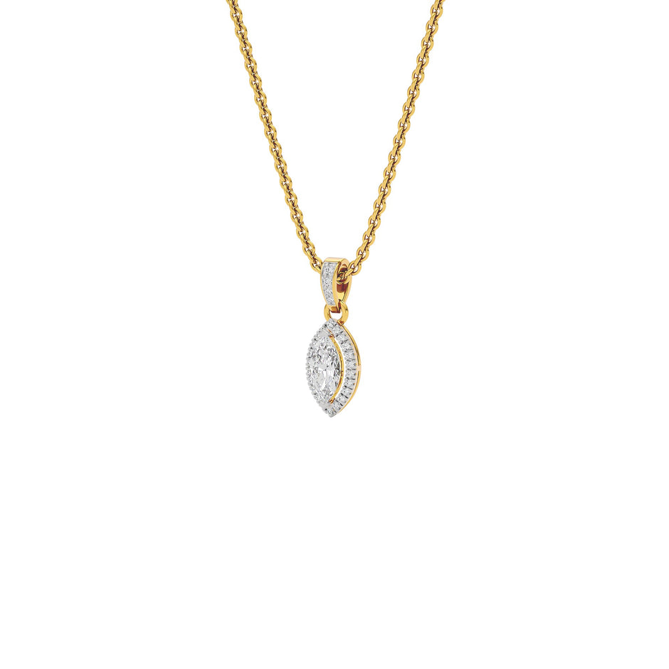 Avril Classic Marquise Diamond Pendant 18 KT / Yellow Gold