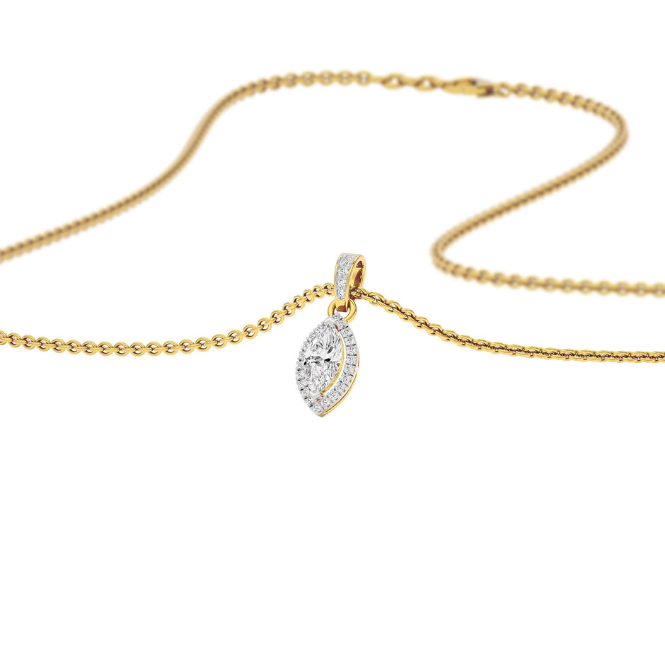 Avril Classic Marquise Diamond Pendant 18 KT / Yellow Gold
