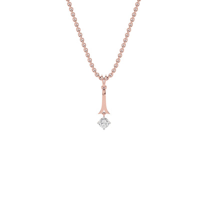 Dazzling Drop Diamond Pendant 18 KT / Rose Gold