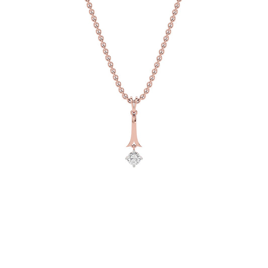 Dazzling Drop Diamond Pendant 18 KT / Rose Gold