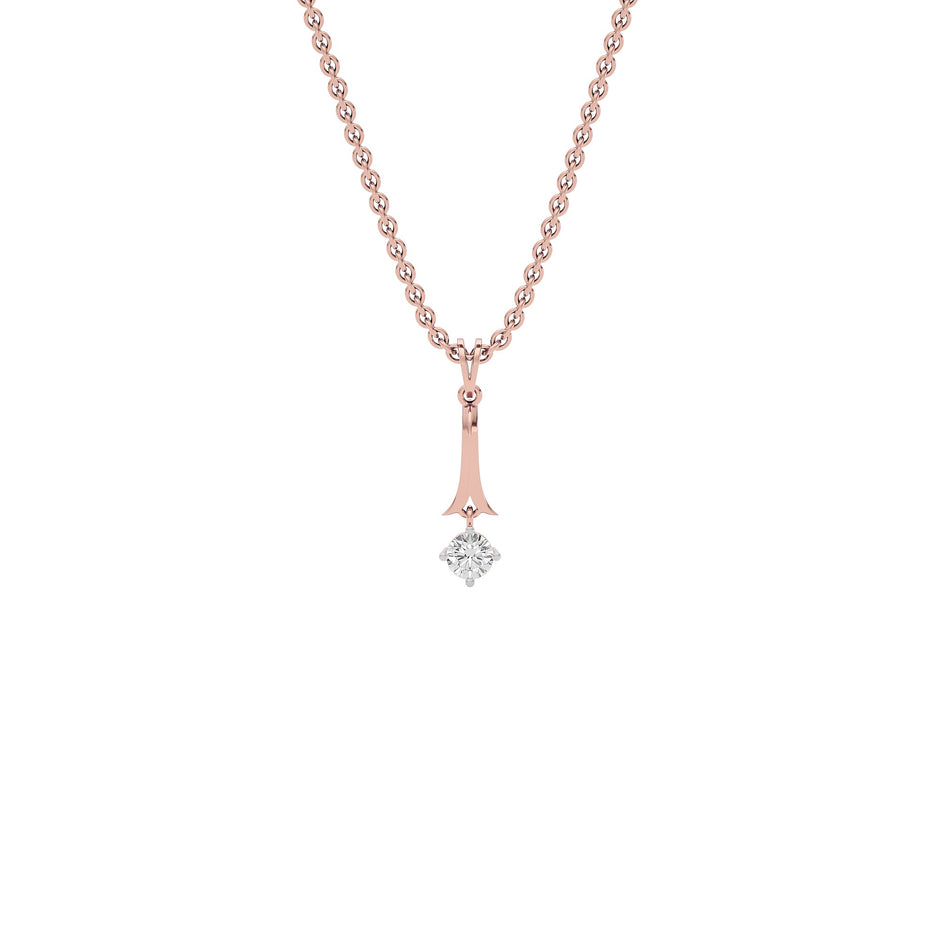 Dazzling Drop Diamond Pendant 18 KT / Rose Gold
