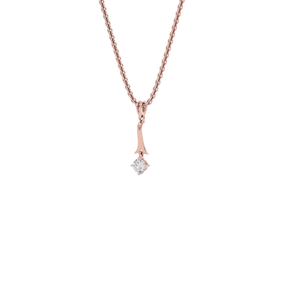 Dazzling Drop Diamond Pendant 18 KT / Rose Gold