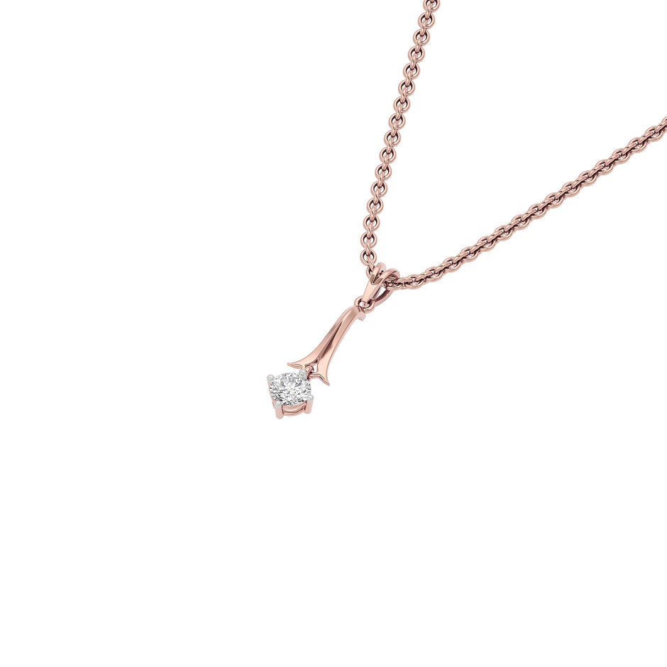 Dazzling Drop Diamond Pendant 18 KT / Rose Gold