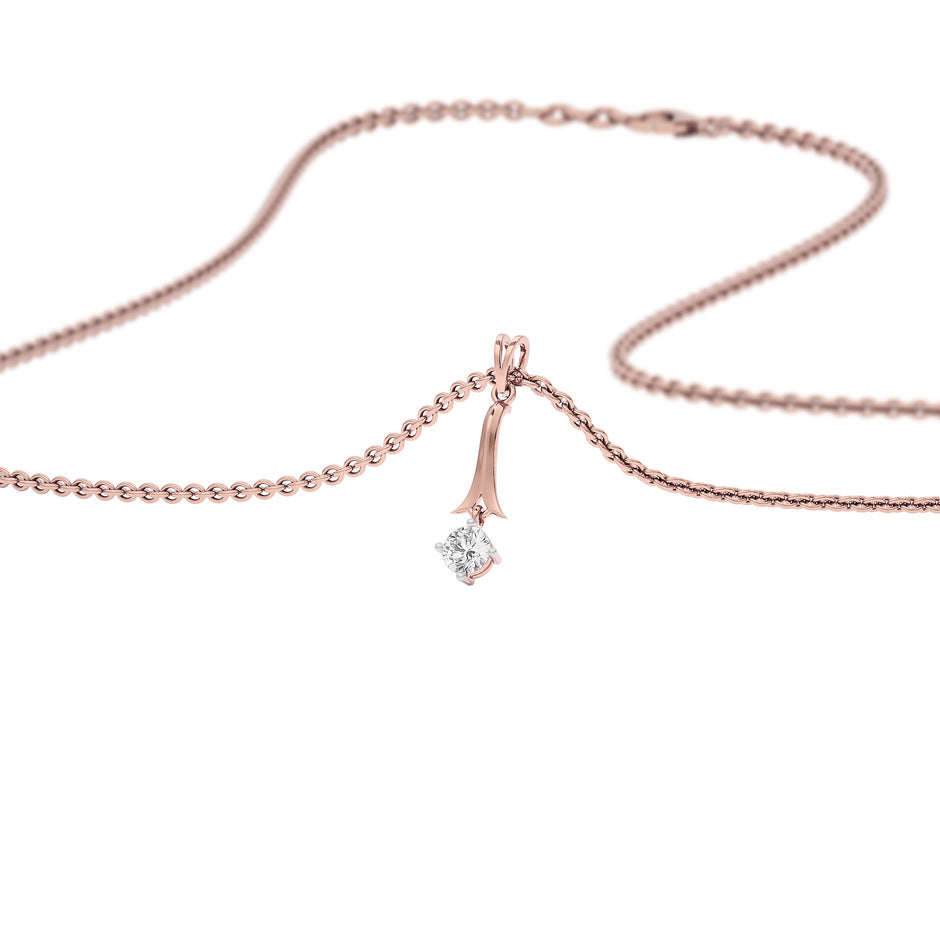 Dazzling Drop Diamond Pendant 18 KT / Rose Gold