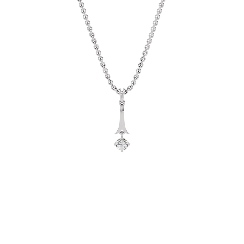 Dazzling Drop Diamond Pendant 18 KT / White Gold