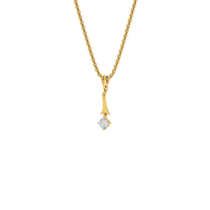 Dazzling Drop Diamond Pendant 18 KT / Yellow Gold