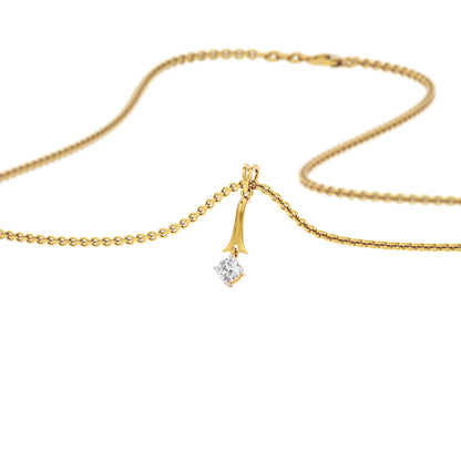 Dazzling Drop Diamond Pendant 18 KT / Yellow Gold