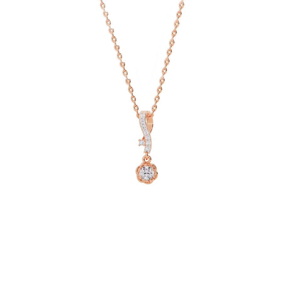 Celestial Grace Diamond Pendant 18 KT / Rose Gold