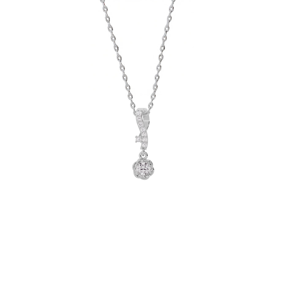 Celestial Grace Diamond Pendant 18 KT / White Gold