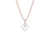 Dazzling Heart Diamond Pendant 18 KT / Rose Gold