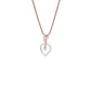 Dazzling Heart Diamond Pendant 18 KT / Rose Gold
