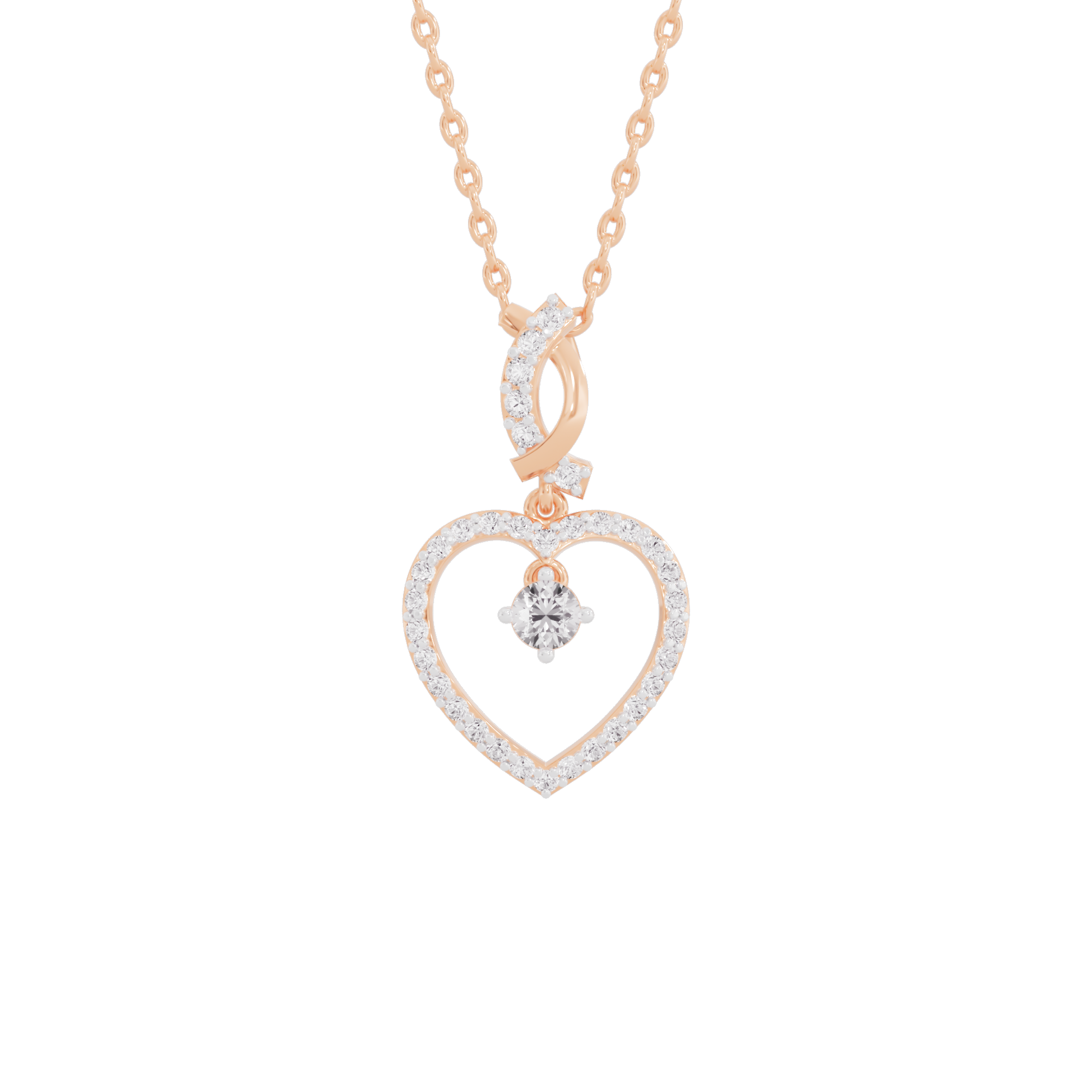 Dazzling Heart Diamond Pendant