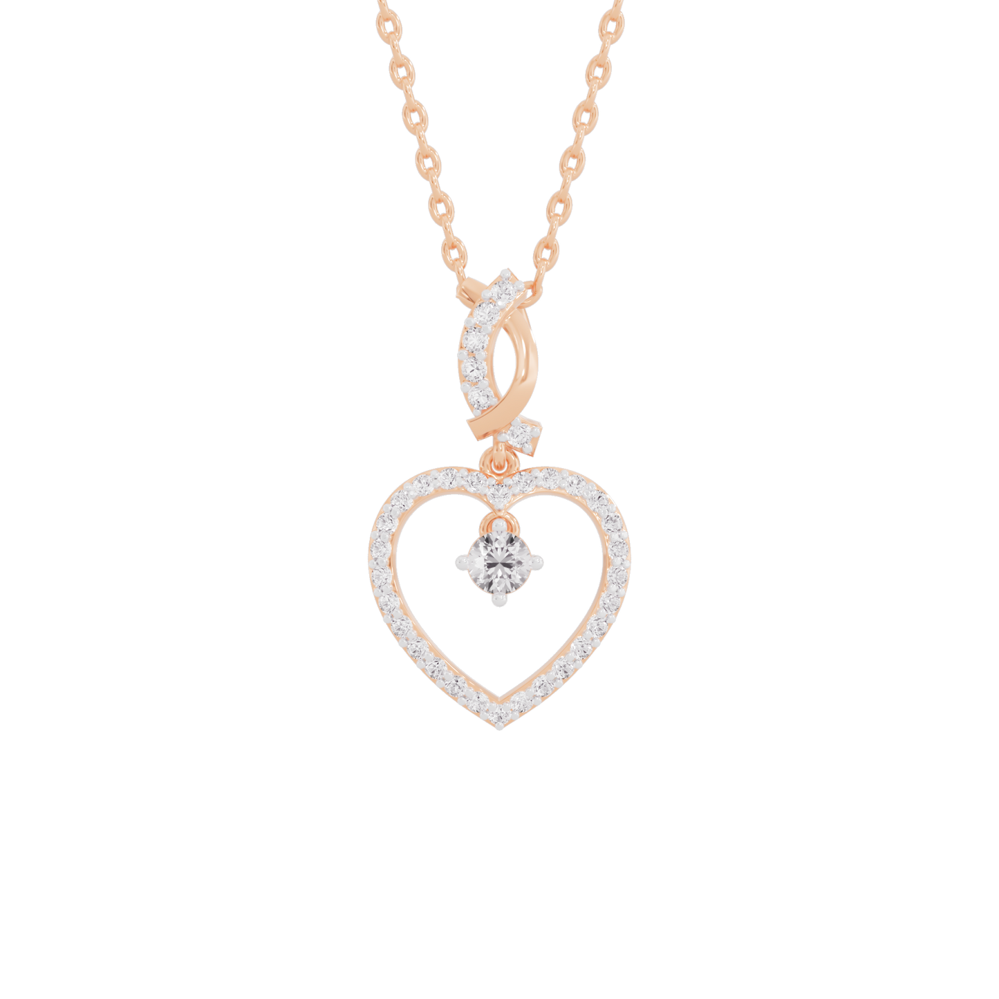 Dazzling Heart Diamond Pendant