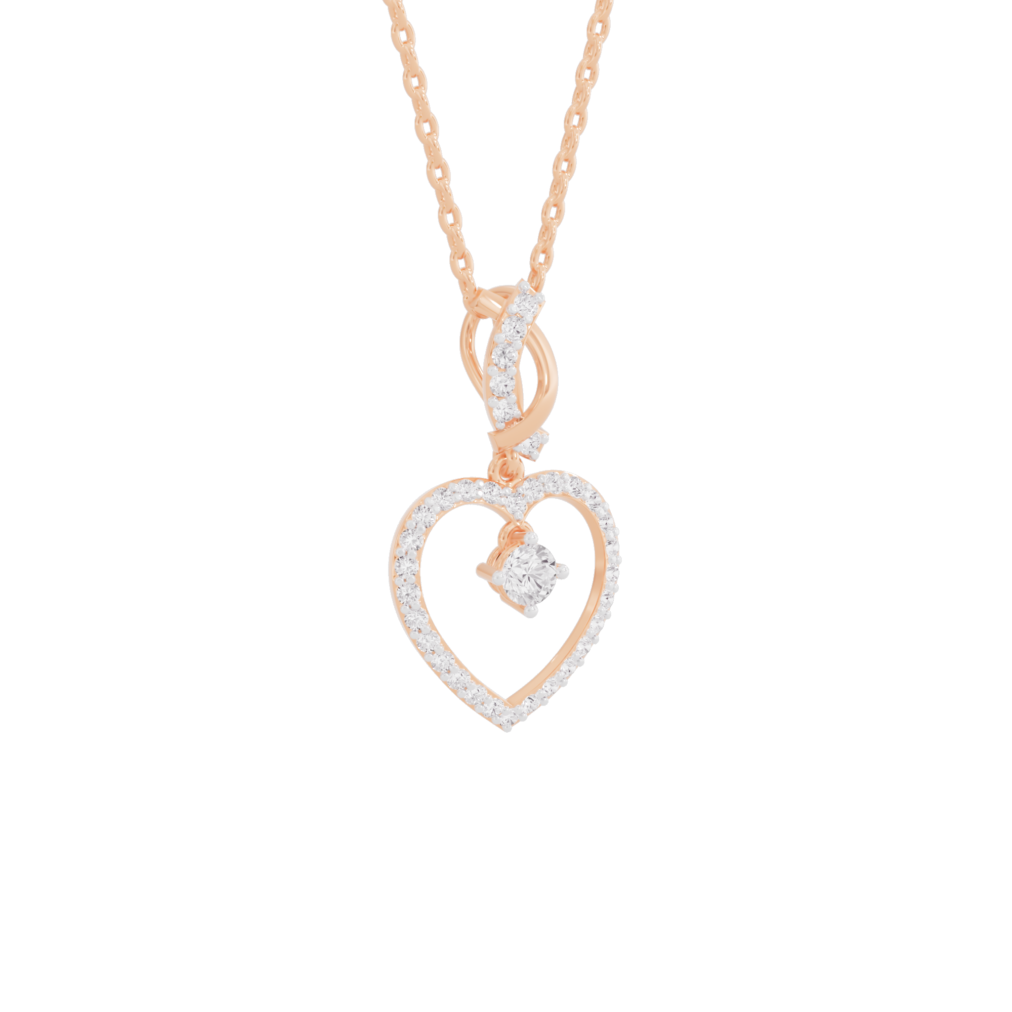 Dazzling Heart Diamond Pendant