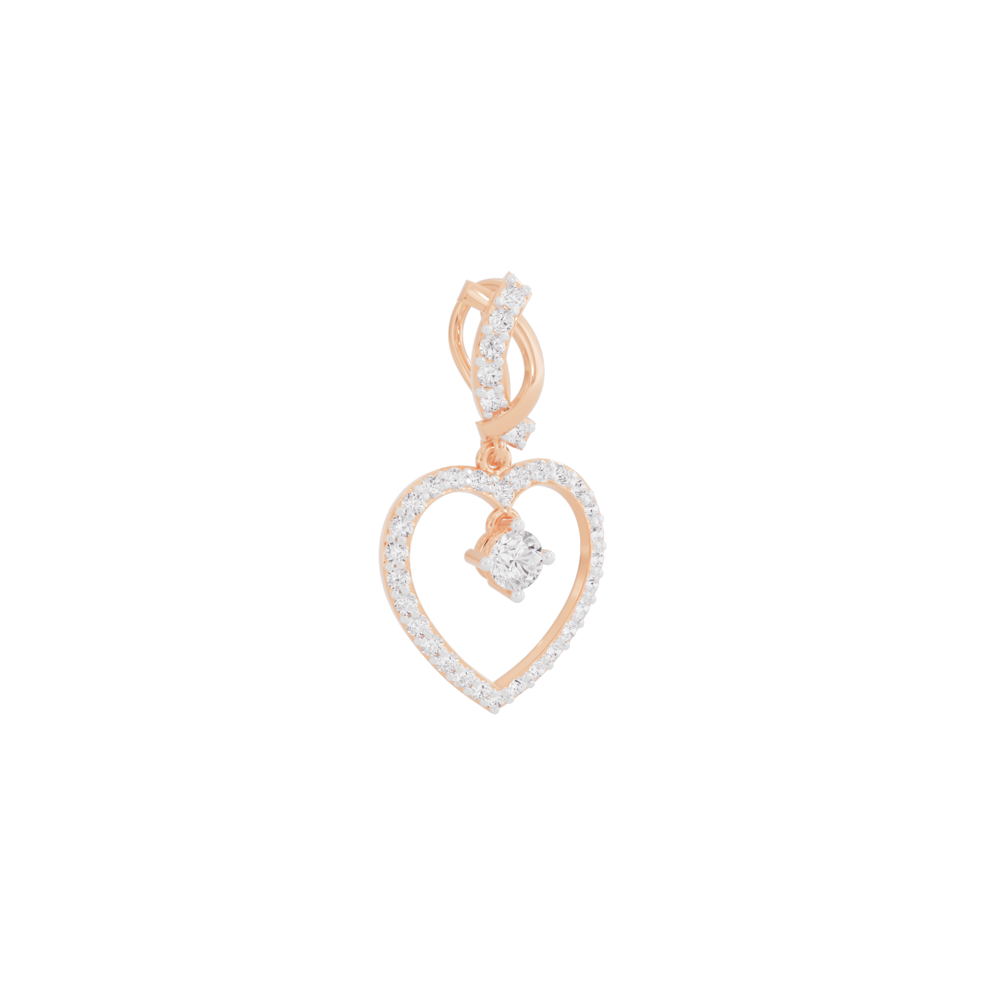 Dazzling Heart Diamond Pendant