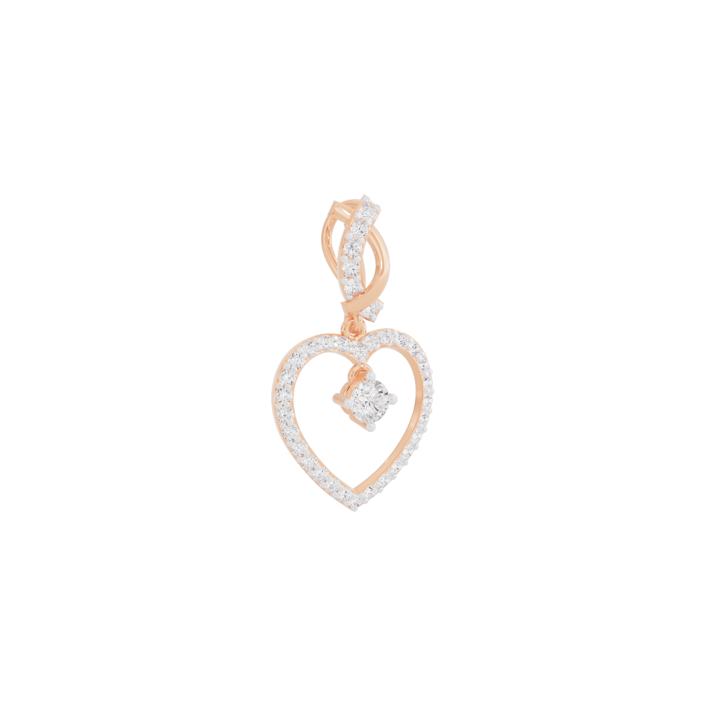 Dazzling Heart Diamond Pendant