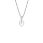 Dazzling Heart Diamond Pendant 18 KT / White Gold