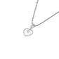Dazzling Heart Diamond Pendant 18 KT / White Gold