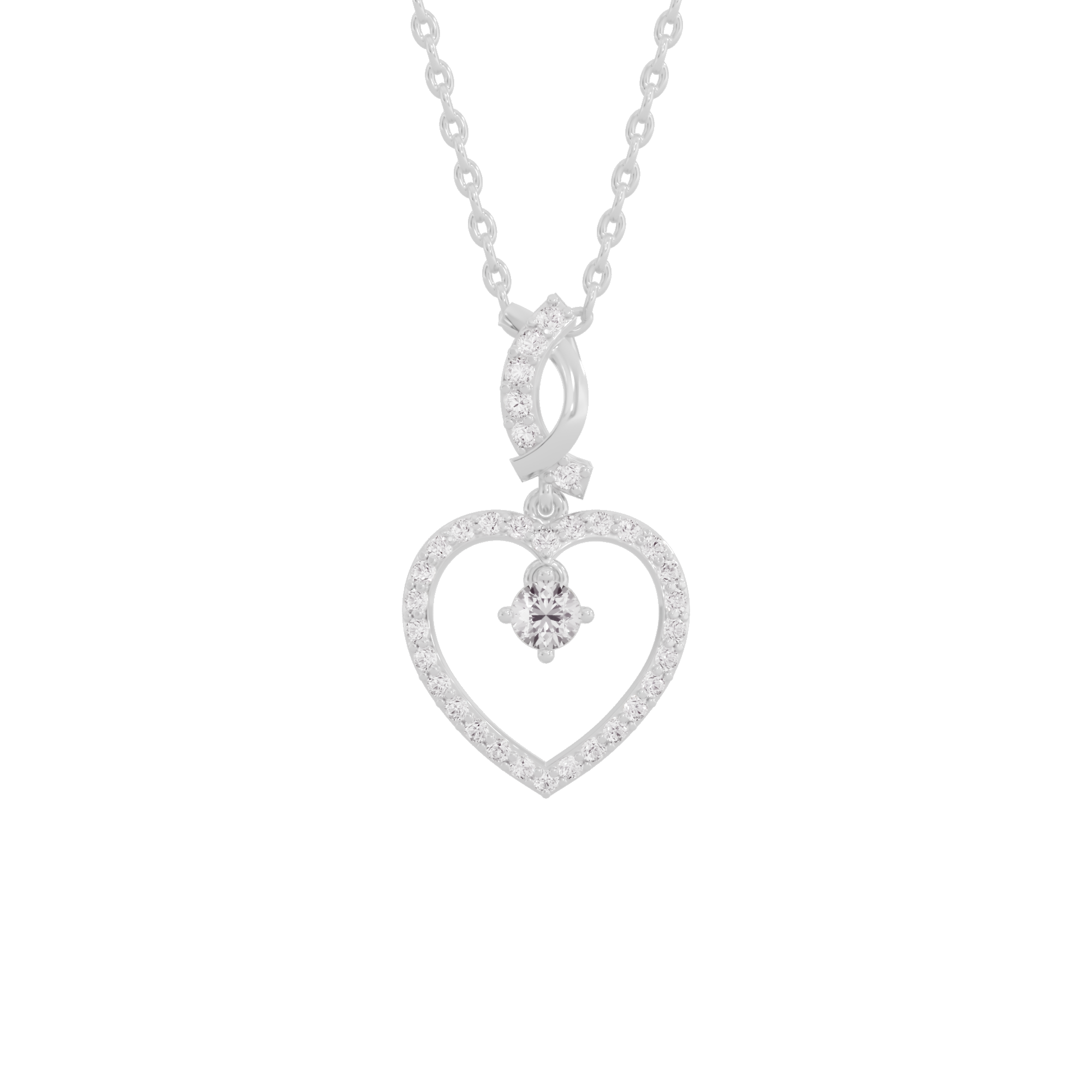 Dazzling Heart Diamond Pendant