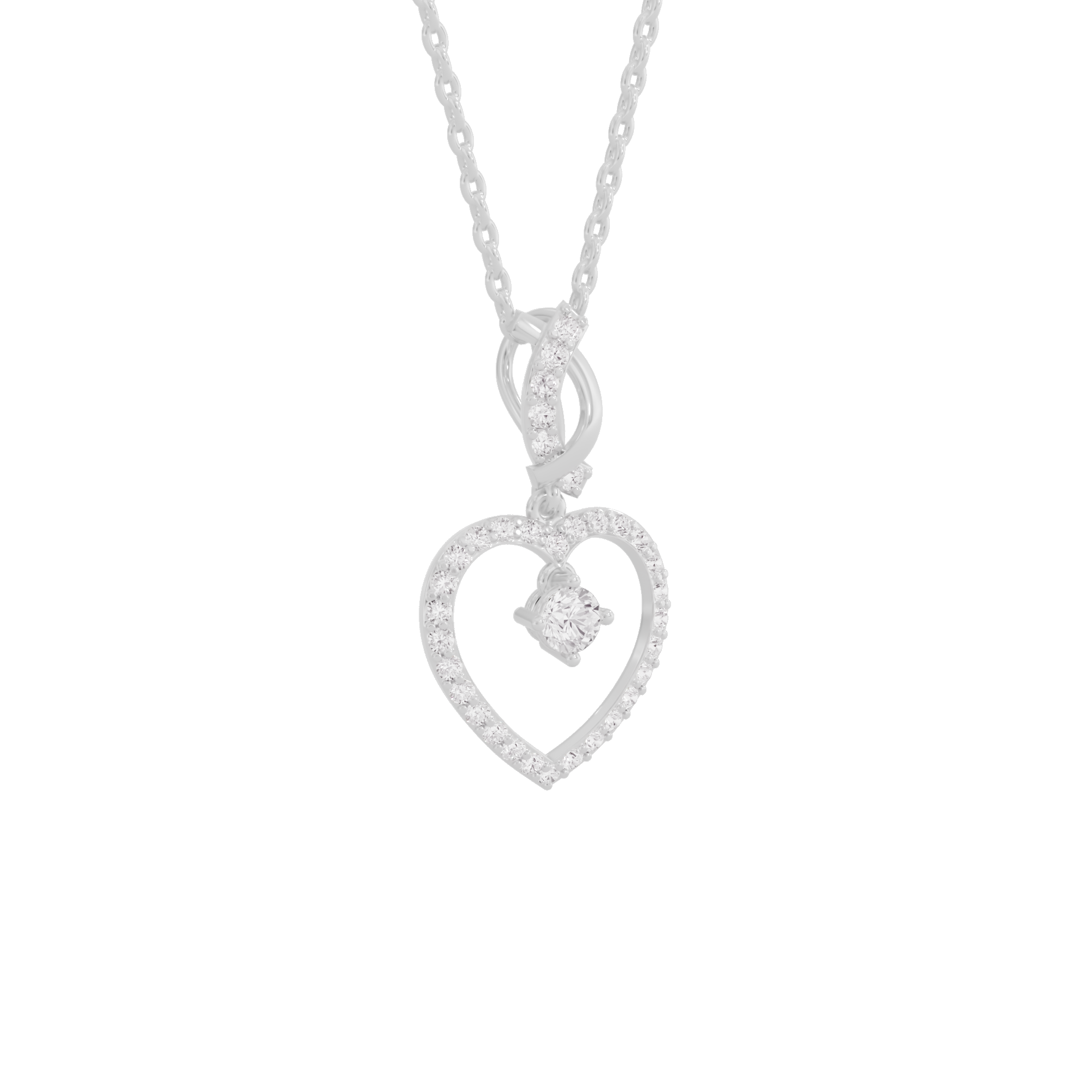 Dazzling Heart Diamond Pendant