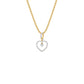 Dazzling Heart Diamond Pendant 18 KT / Yellow Gold