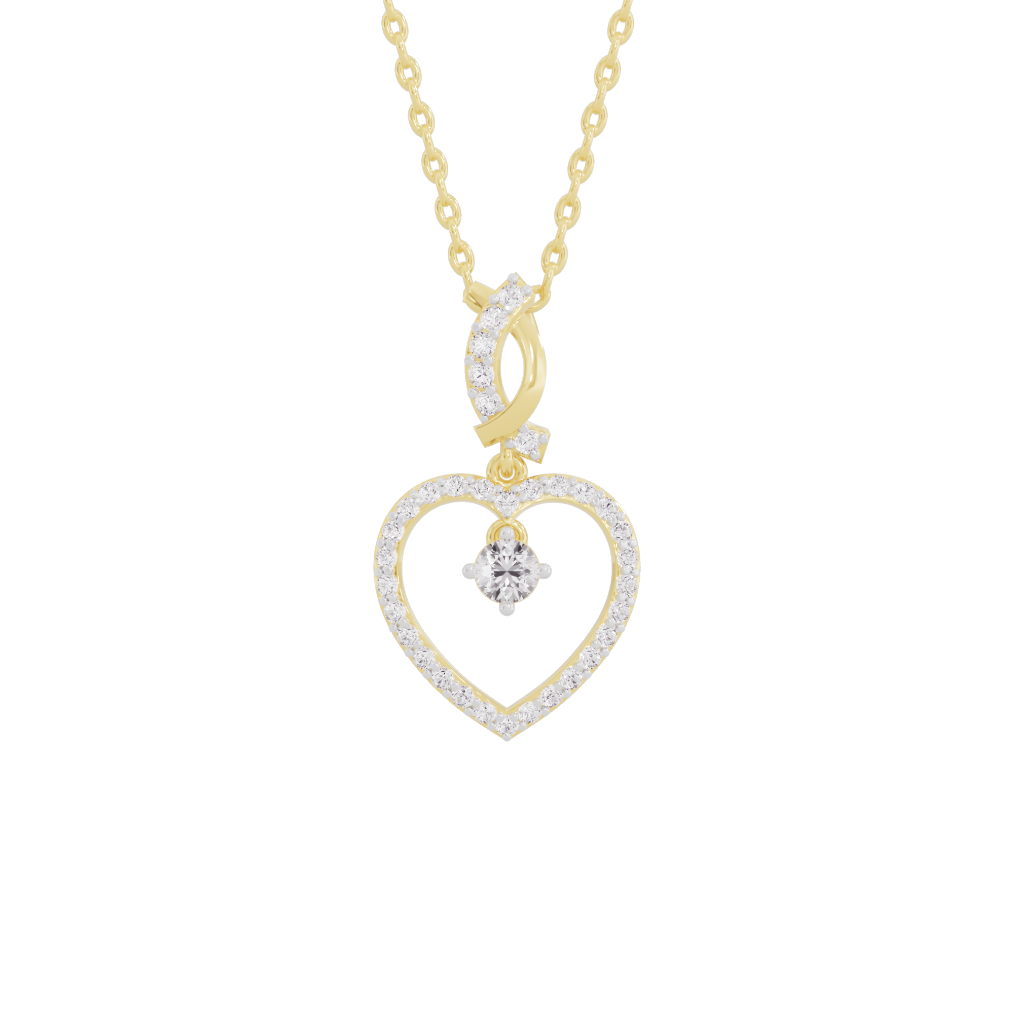 Dazzling Heart Diamond Pendant