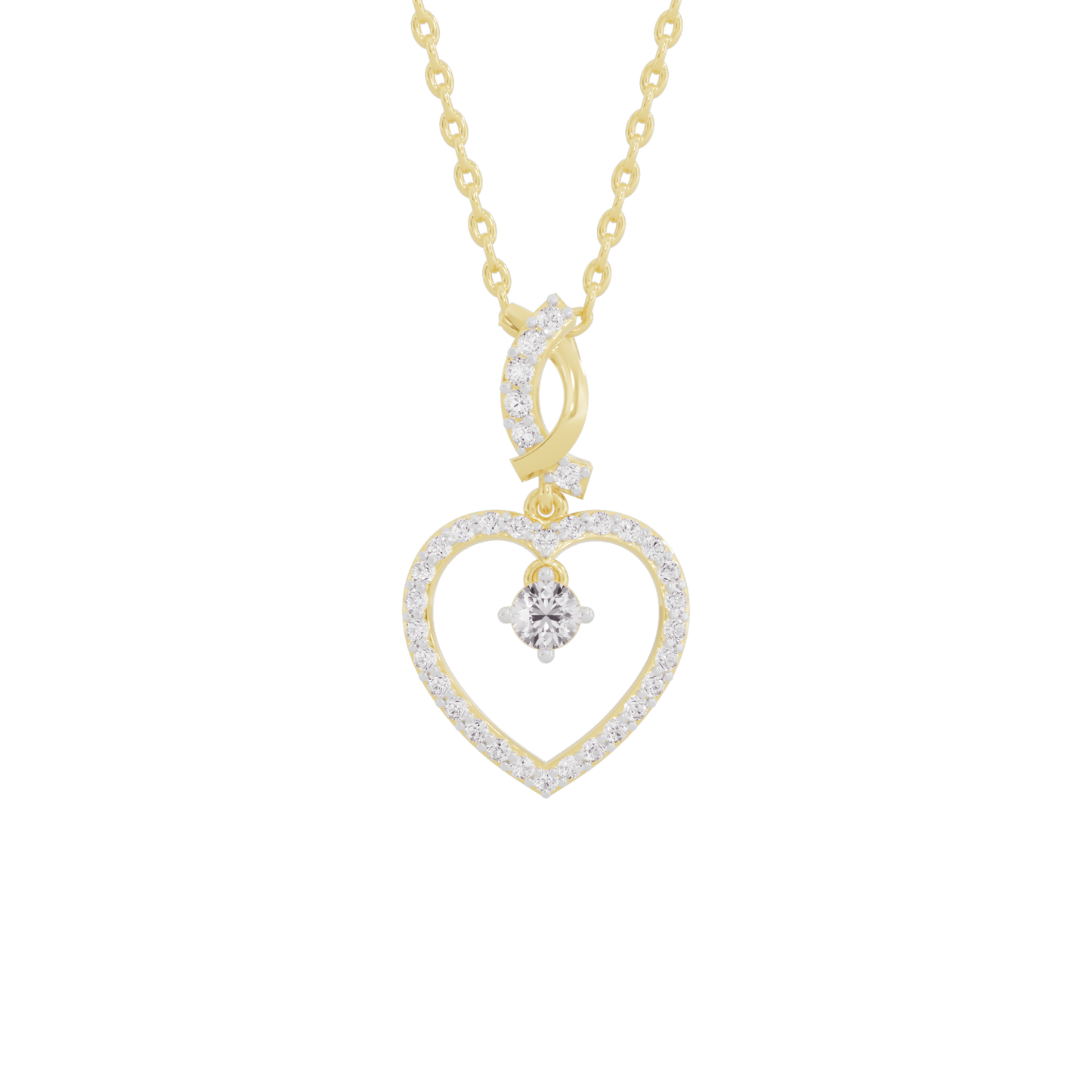 Dazzling Heart Diamond Pendant