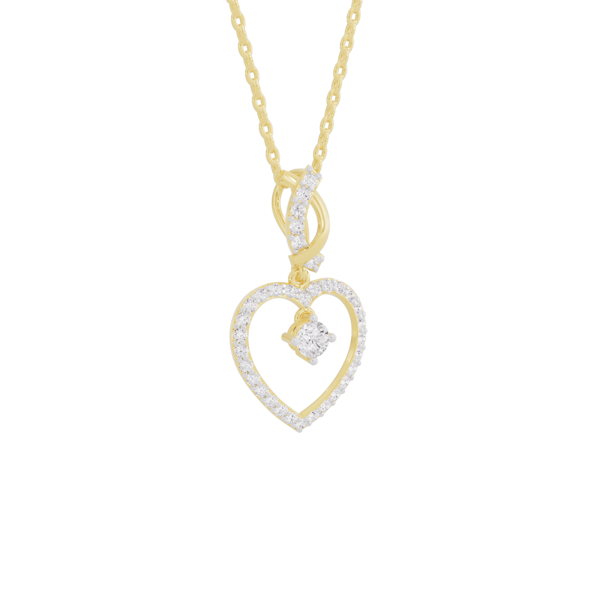 Dazzling Heart Diamond Pendant