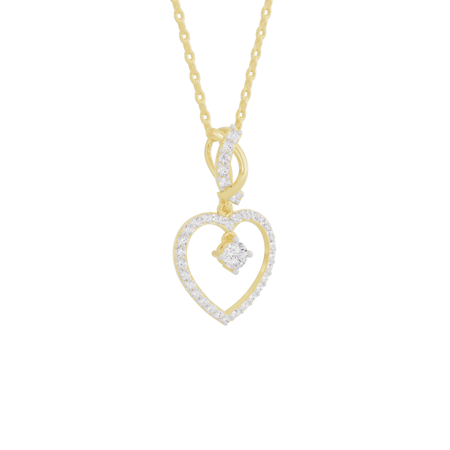 Dazzling Heart Diamond Pendant