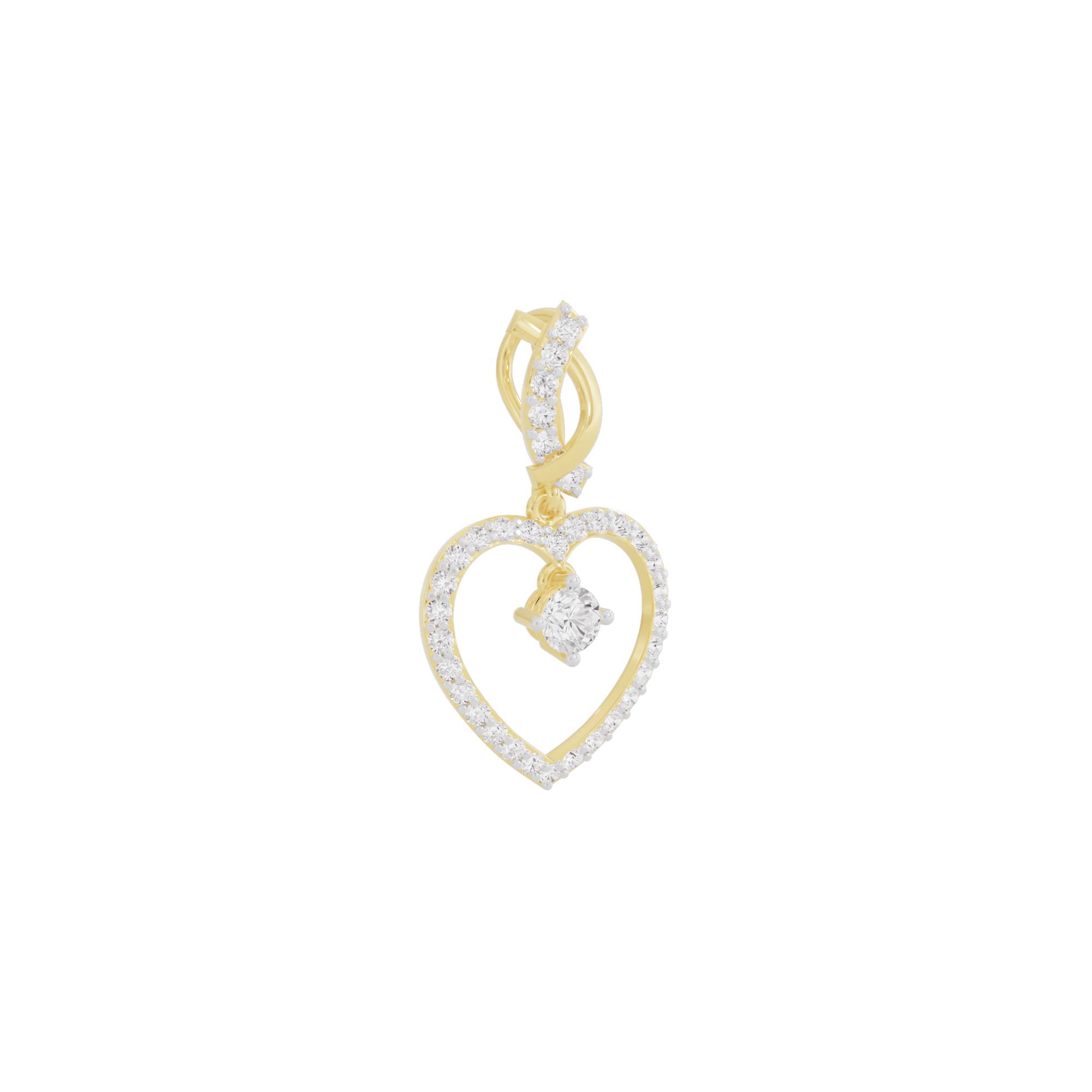 Dazzling Heart Diamond Pendant