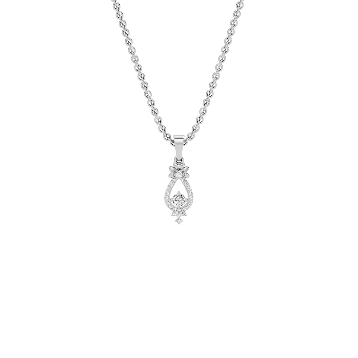 Enticing Daisy Diamond Pendant 18 KT / White Gold