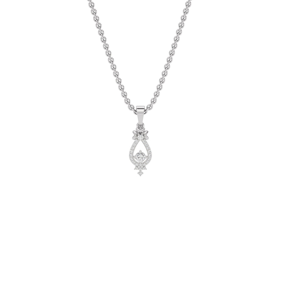 Enticing Daisy Diamond Pendant 18 KT / White Gold