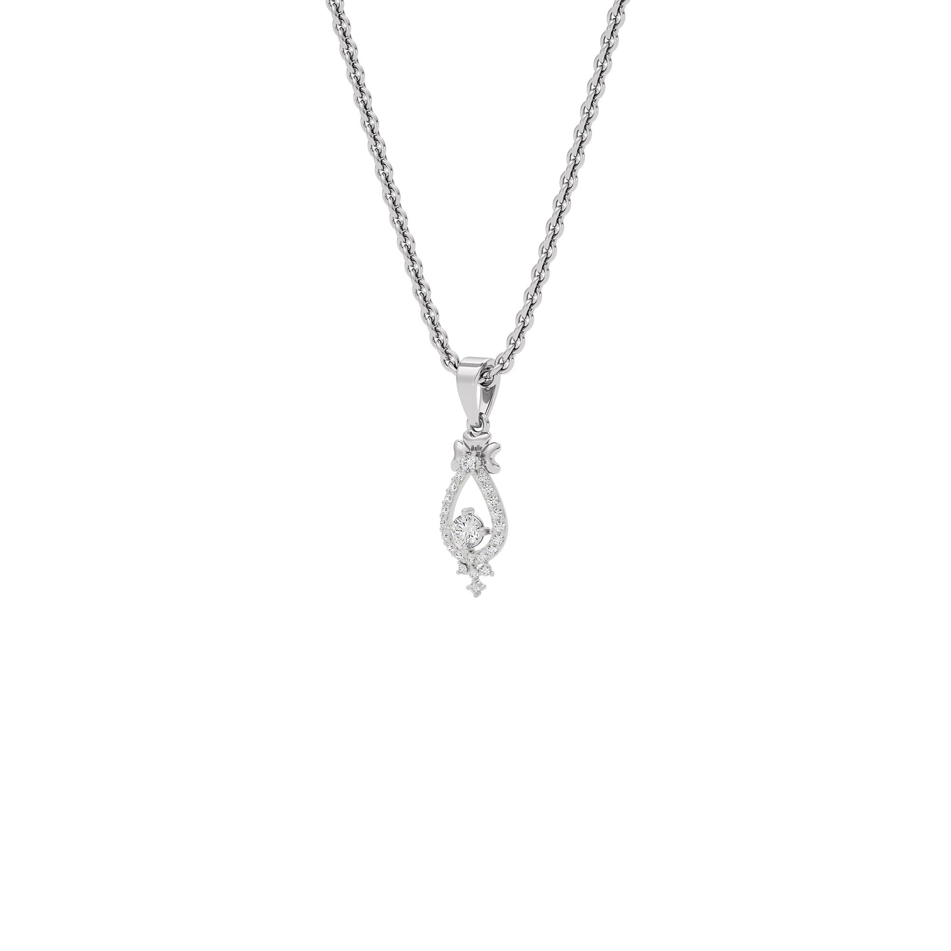 Enticing Daisy Diamond Pendant 18 KT / White Gold